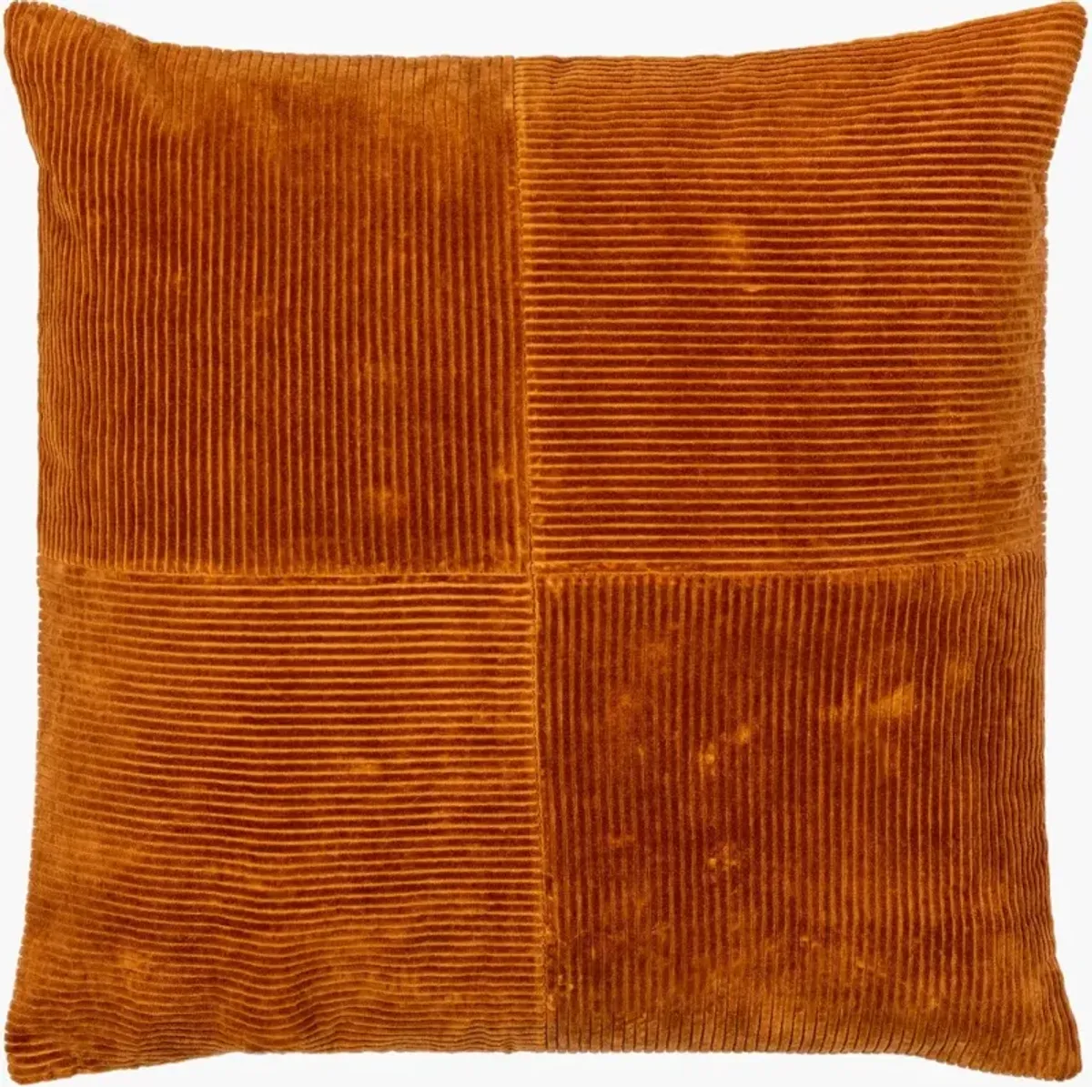 Corduroy Quarters Rust Accent Pillow