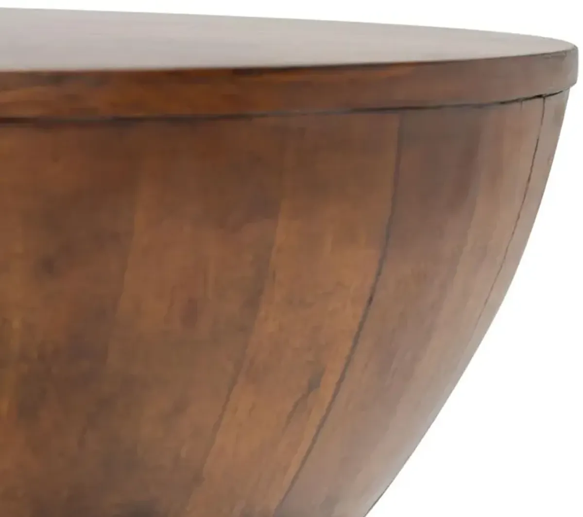Alecto Dark Walnut Round Coffee Table