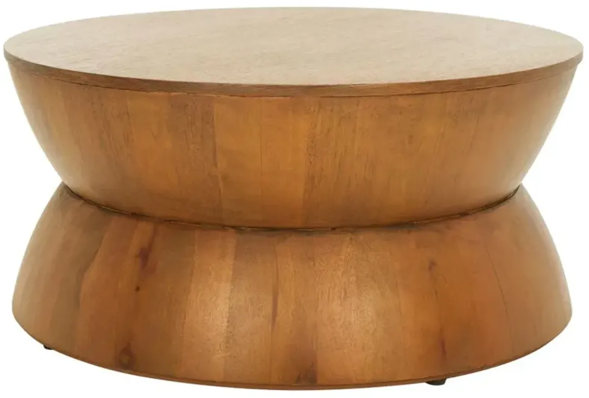 Alecto Medium Walnut Round Coffee Table