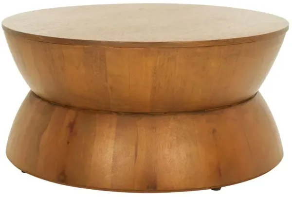 Alecto Medium Walnut Round Coffee Table