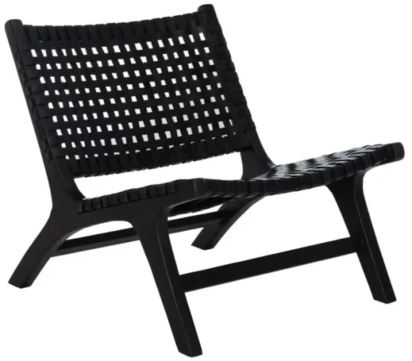Luna Black Woven Accent Chair