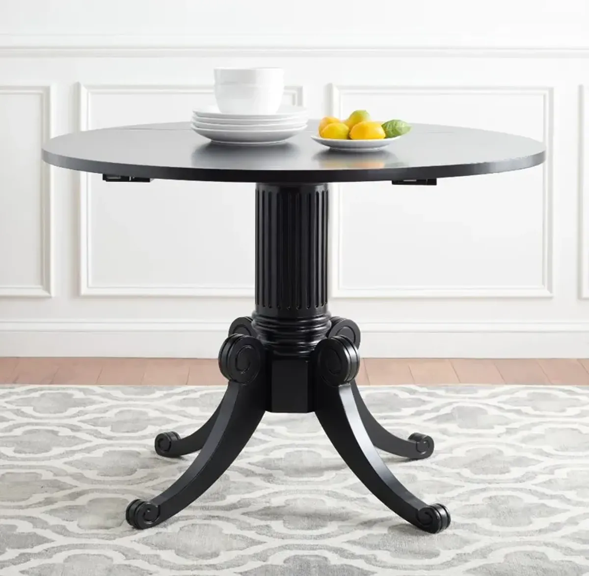 Forest Black Drop Leaf Dining Table