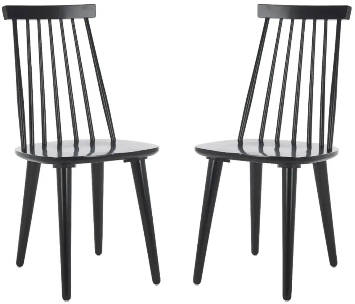 Burris Black Side Chairs - Set of 2