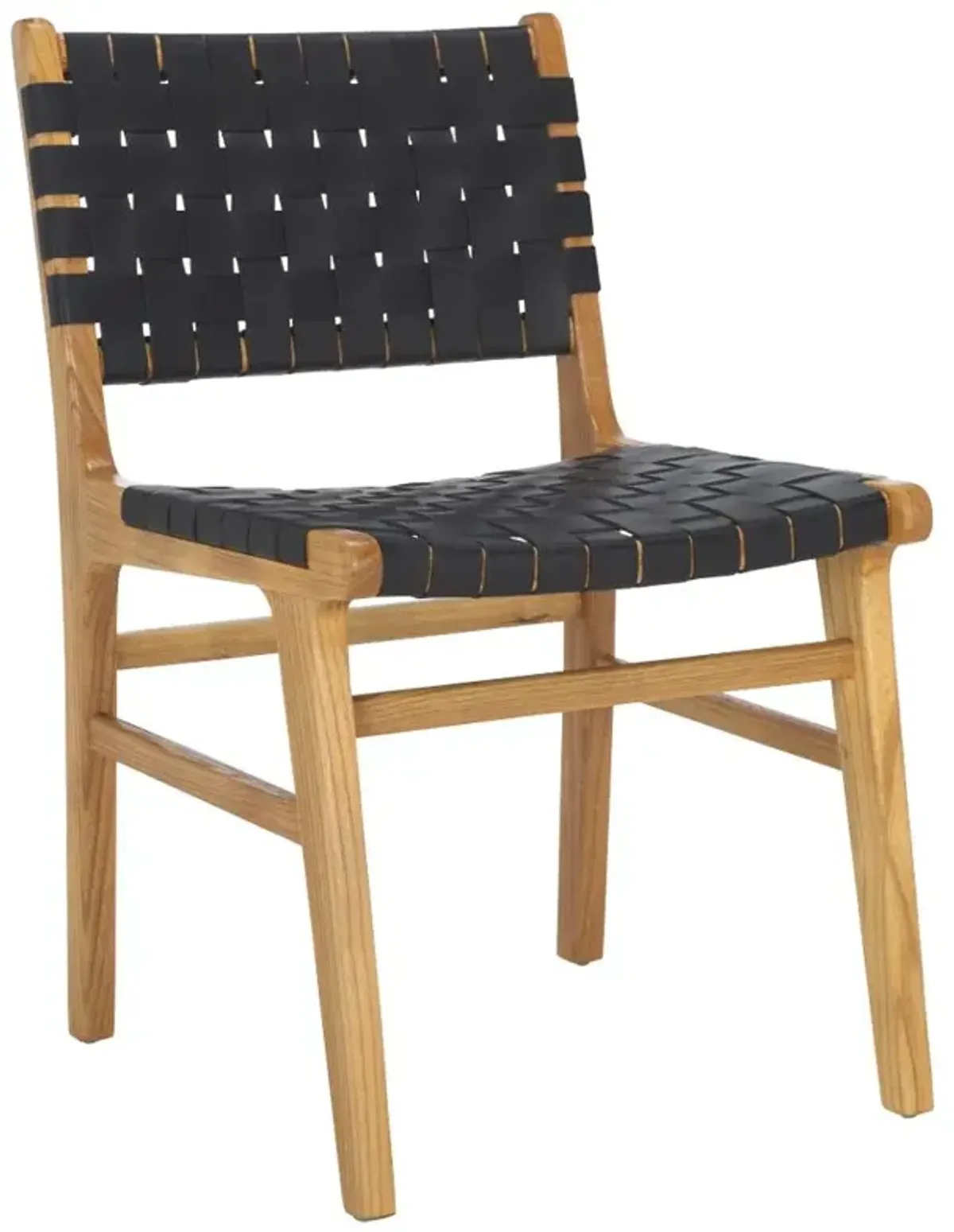Taika Black Leather Dining Chairs - Set of 2