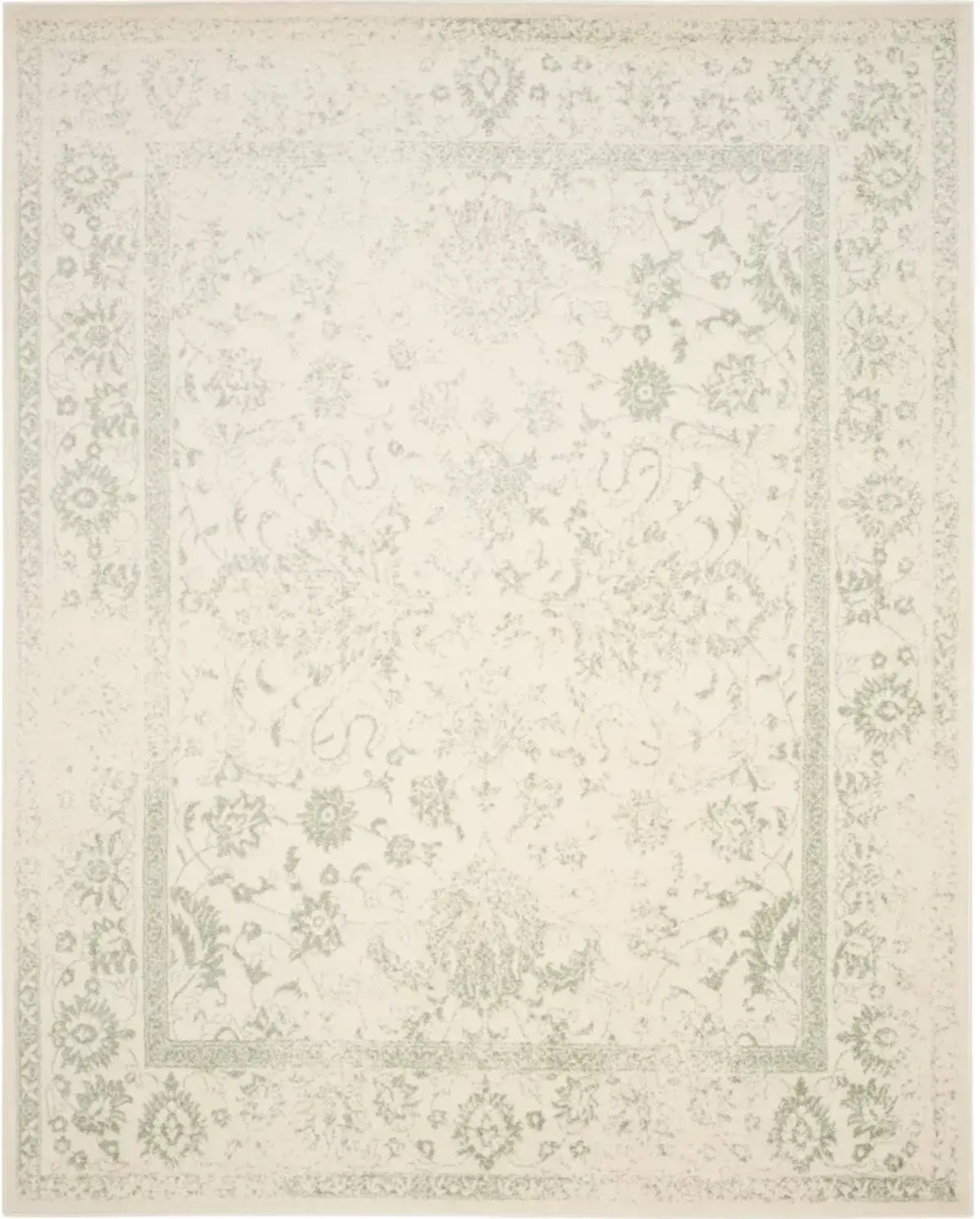 Adirondack Power Loomed Ivory and Sage Rug