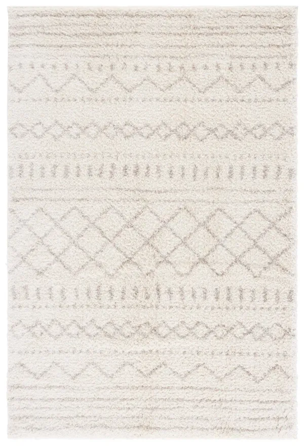 Arizona Shag Ivory and Beige Area Rug