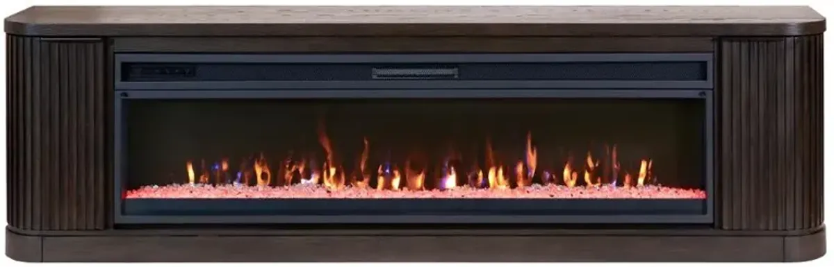 Tulane Brown 84" Fireplace Console