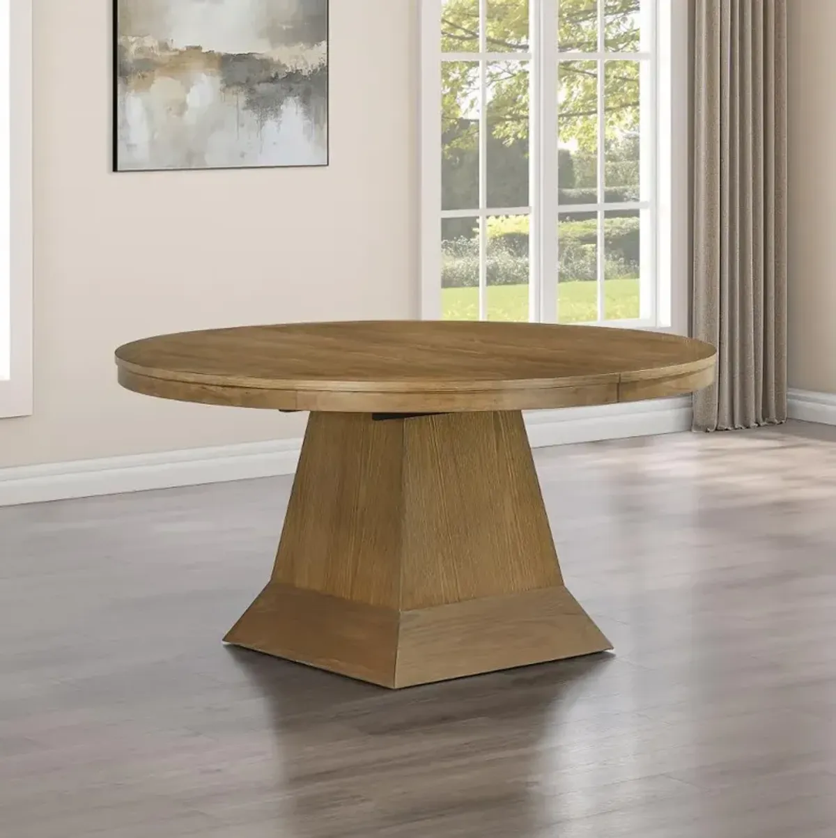 Vaughn Light Brown and Black 5 Piece Dining Set