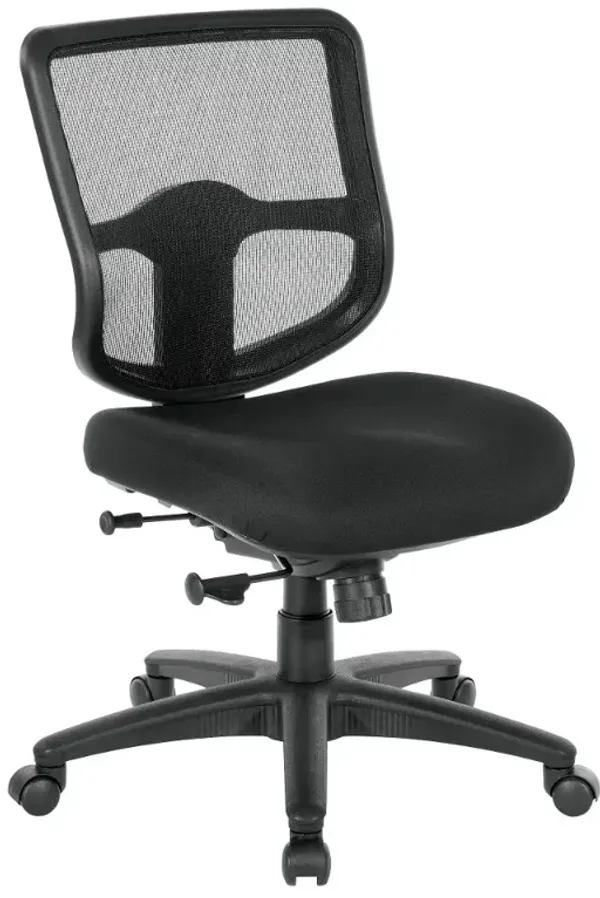 Black Mesh Armless Office Chair