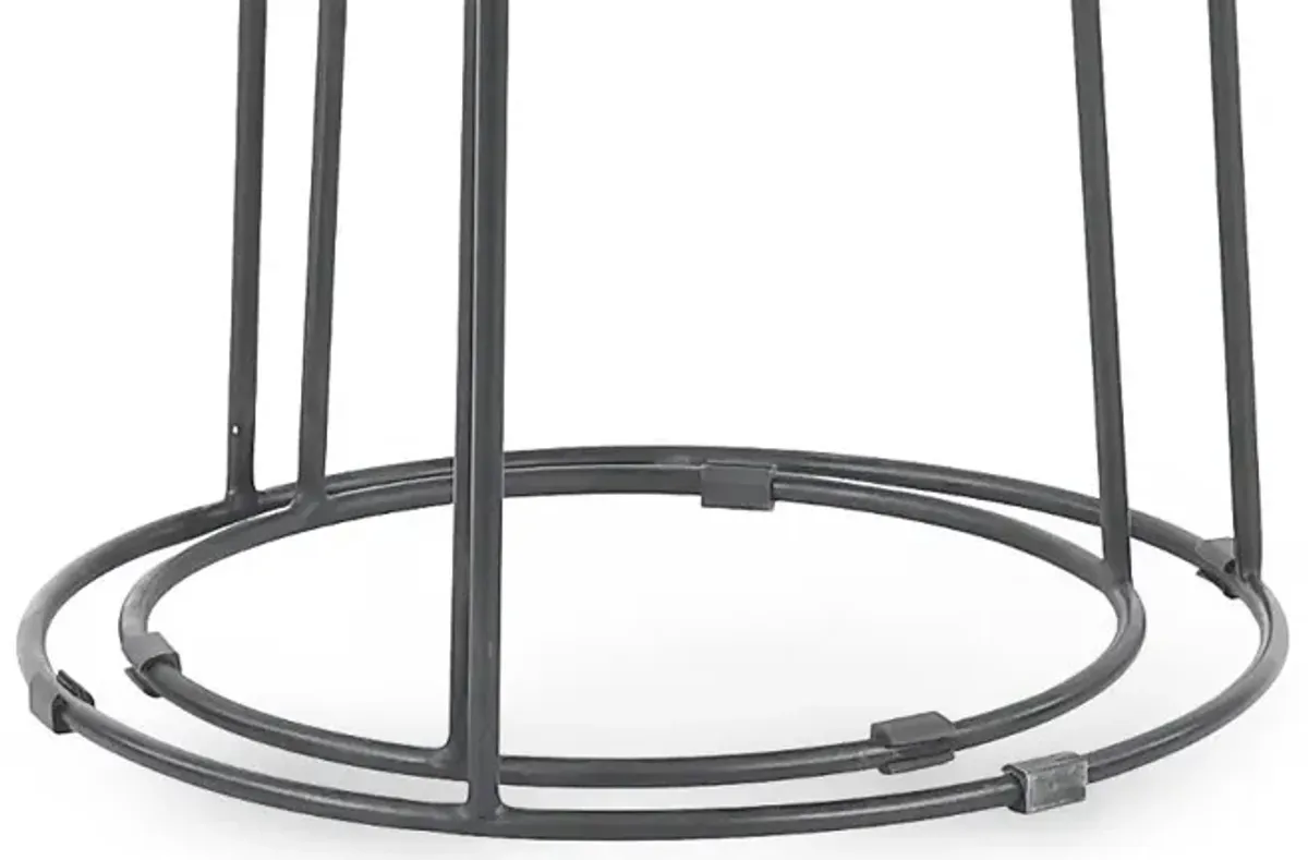 Dark Brown Nesting Tables Set of 2