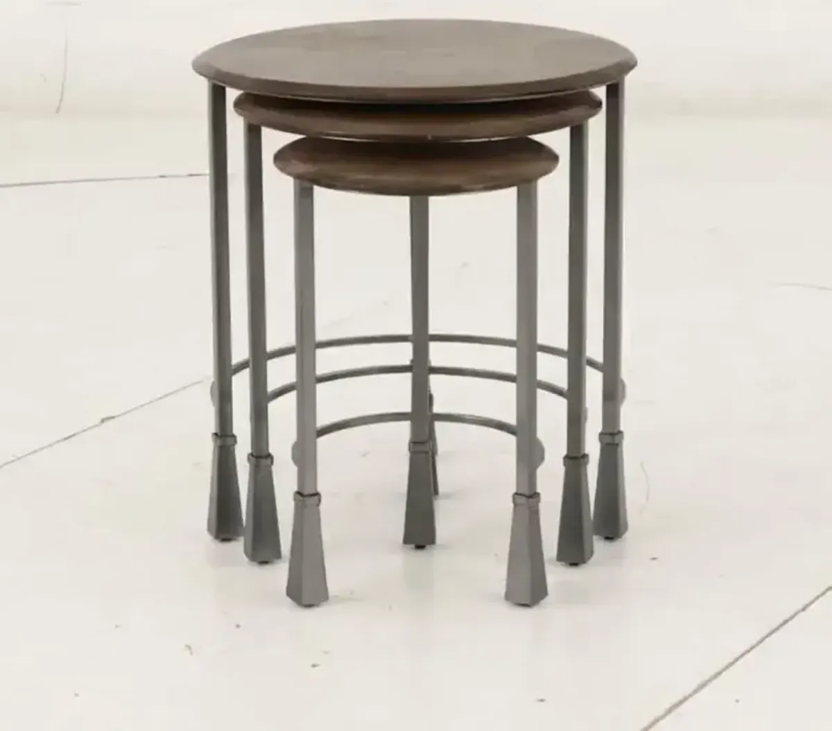 Dark Brown Nesting Table Set of 3