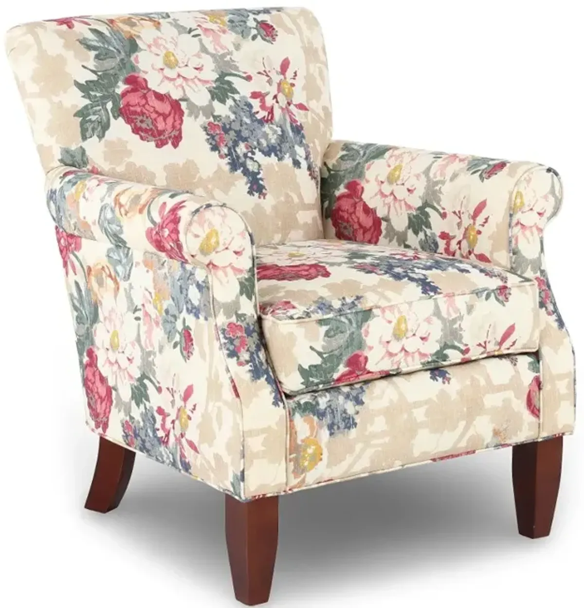 Adam Floral Accent Chair