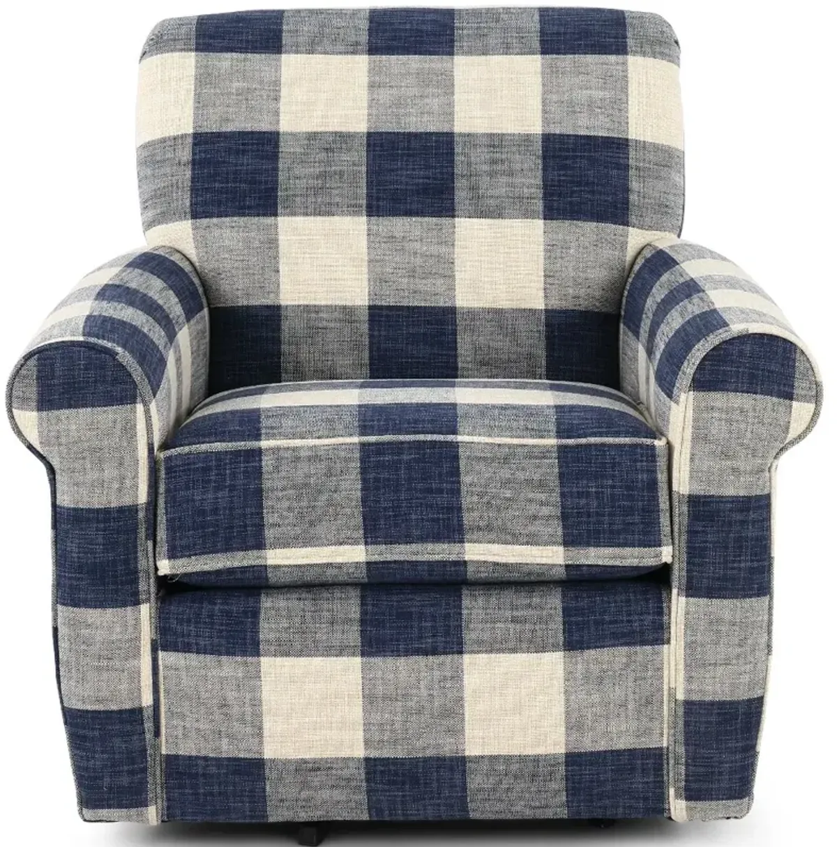 Adam Plaid Swivel Accent Chair