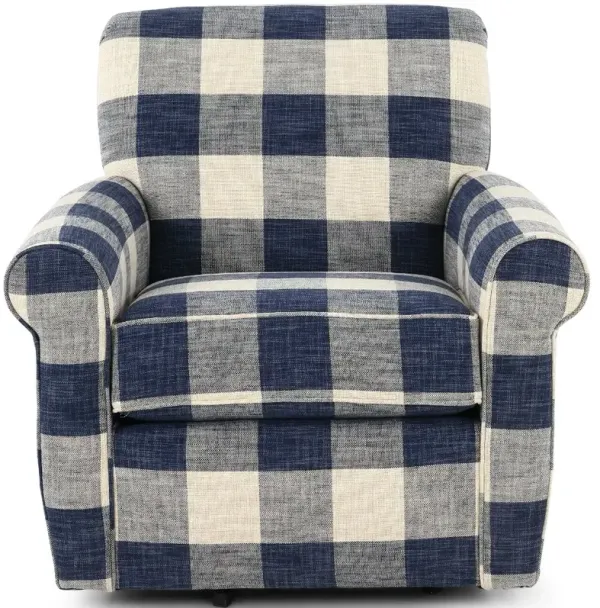Adam Plaid Swivel Accent Chair