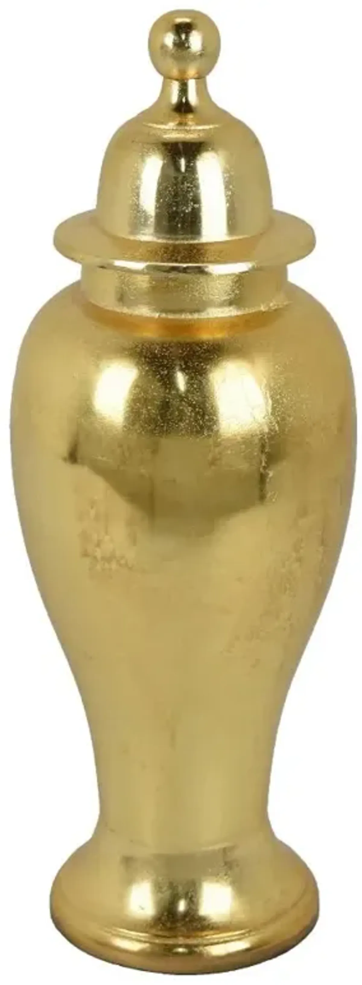 20.5" Gold Temple Jar