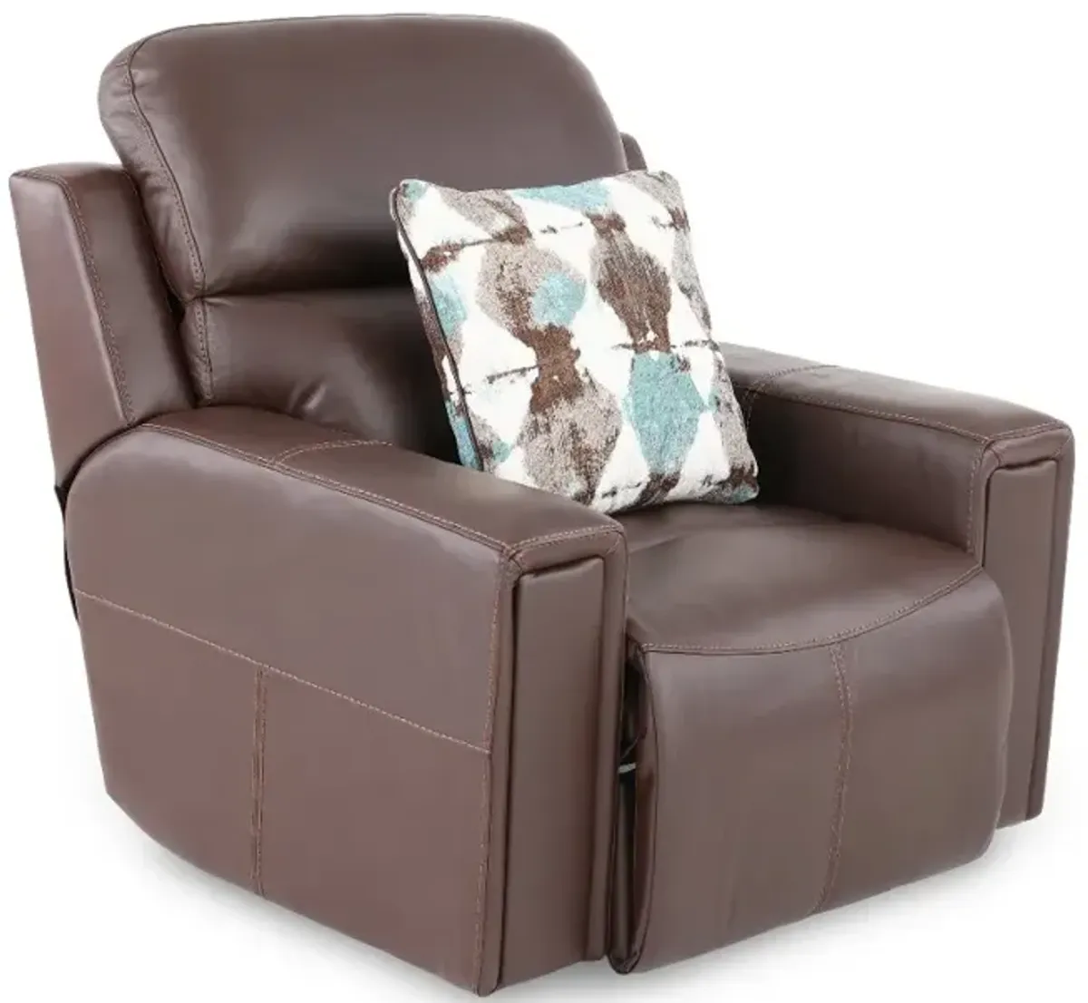 Arezzo Chocolate Brown Leather Power Recliner
