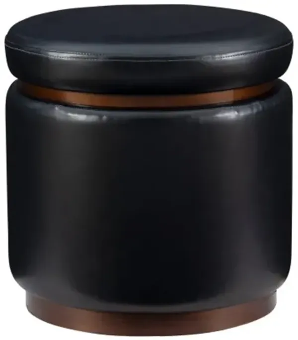 Black Wood Pine Ottoman