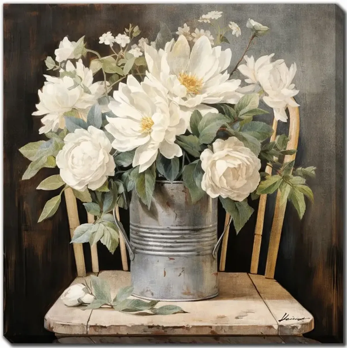 Tin Blooms Bouquet Wall Art