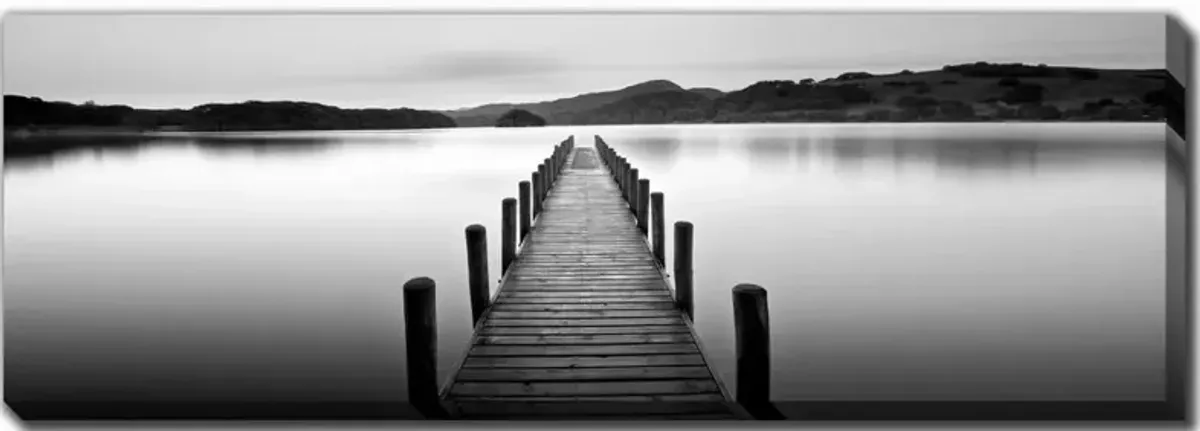 Serene Lake Pier Wall Art