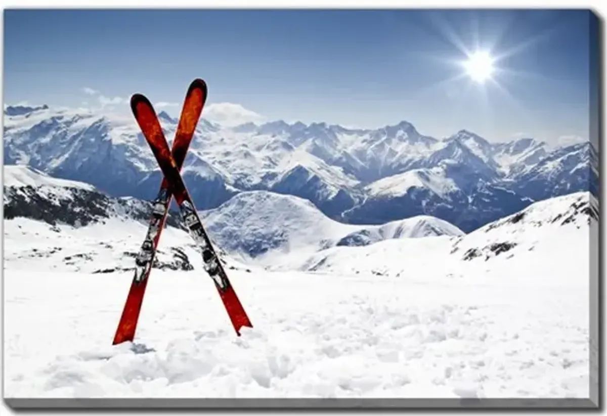 Pair Of Cross Skis Wall Art