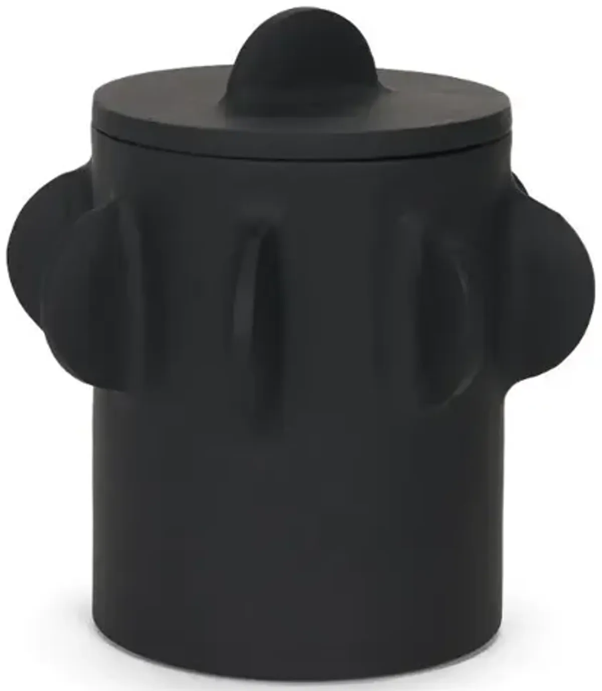 Small Deacon Black Metal Canister