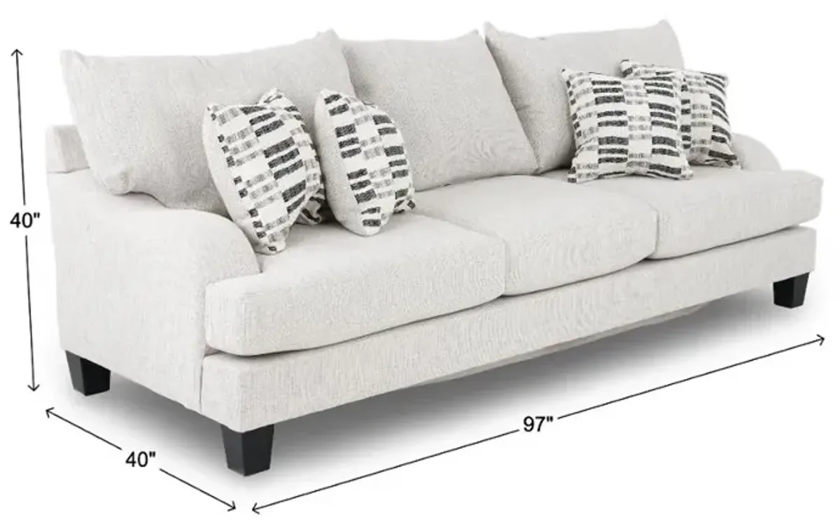 Laguna Off-White Queen Sofa