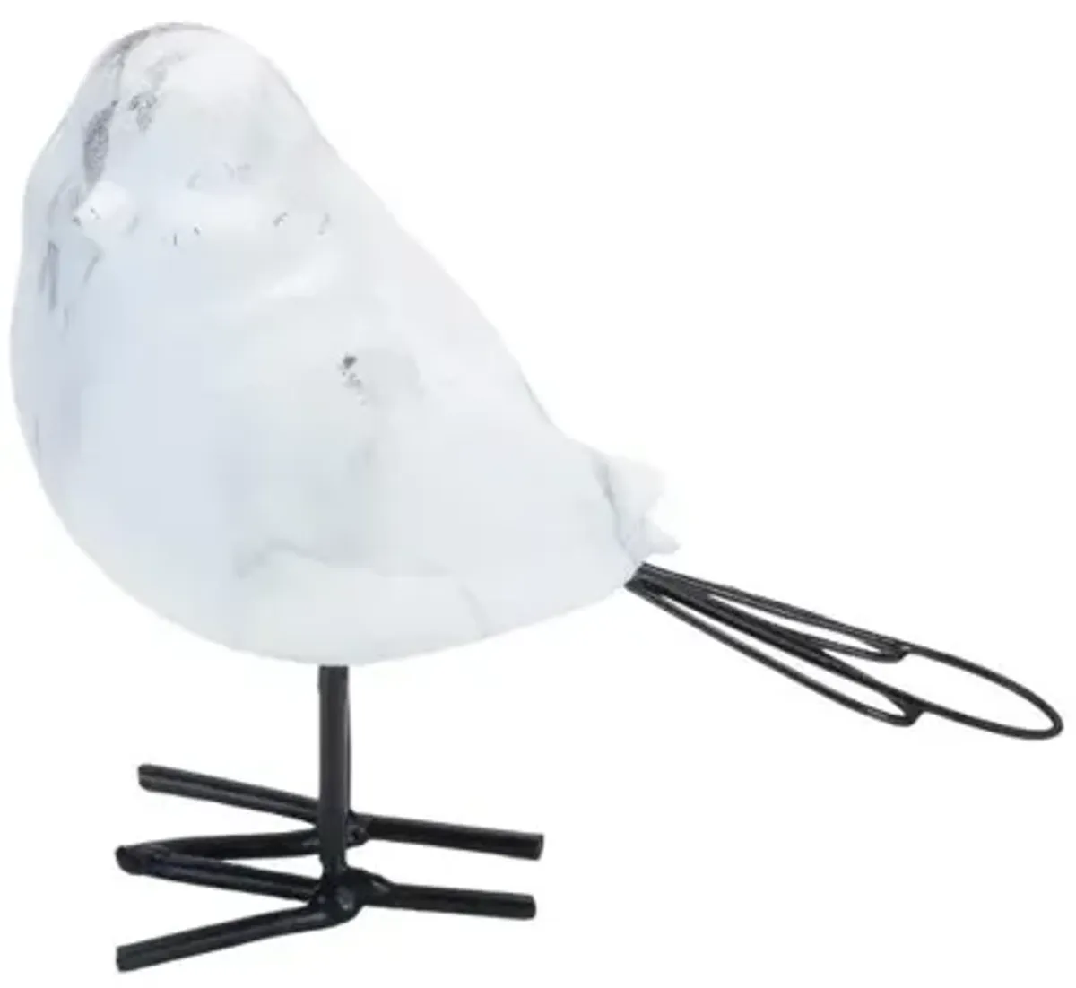 Brielle Medium White Terra Cotta Bird