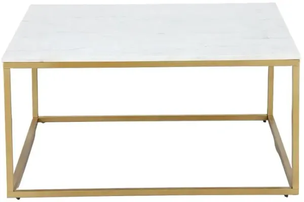 Santana Marble and Gold Coffee Table