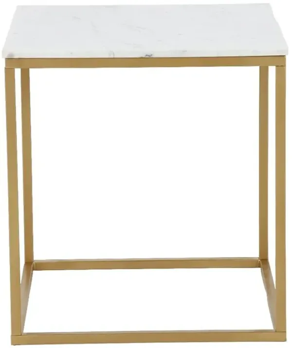 Santana Marble and Gold End Table