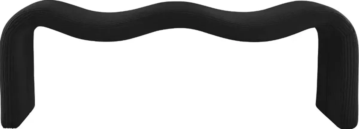 Willow Black Corduroy Upholstered Bench