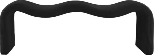 Willow Black Corduroy Upholstered Bench