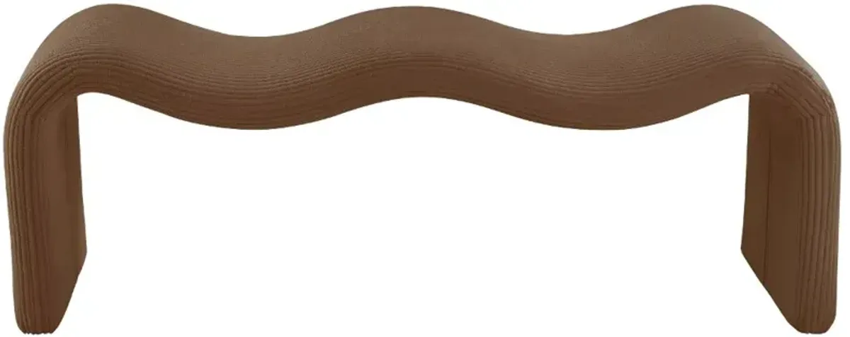 Willow Saddle Corduroy Upholstered Bench