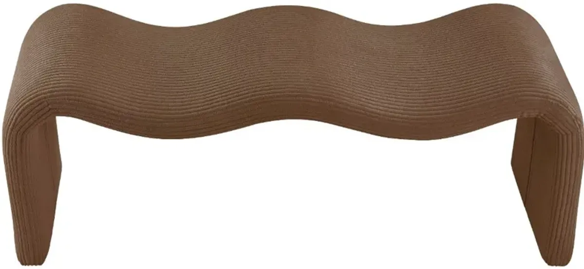 Willow Saddle Corduroy Upholstered Bench