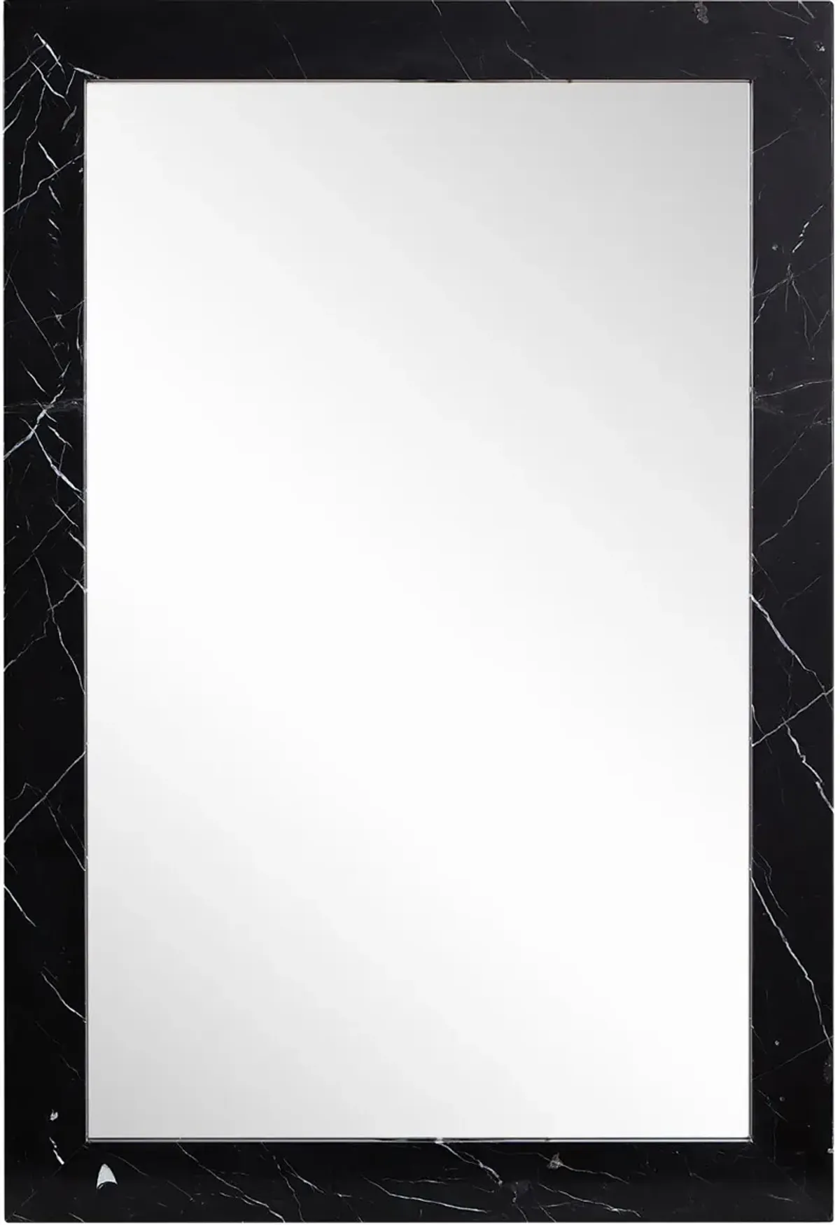 Pavia Black Genuine Marble Mirror
