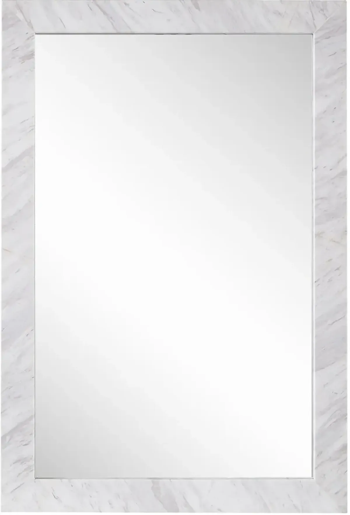 Pavia White Genuine Marble Mirror