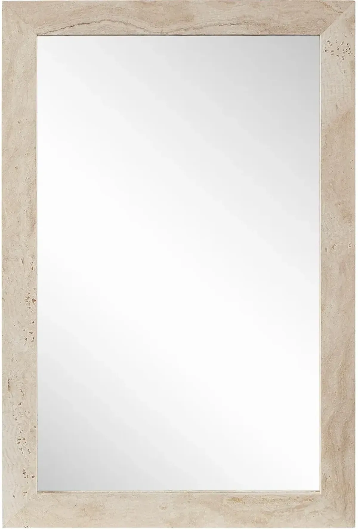 Pavia Natural Genuine Travertine Mirror