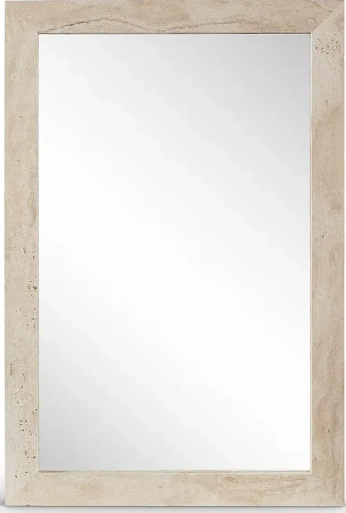 Pavia Natural Genuine Travertine Mirror