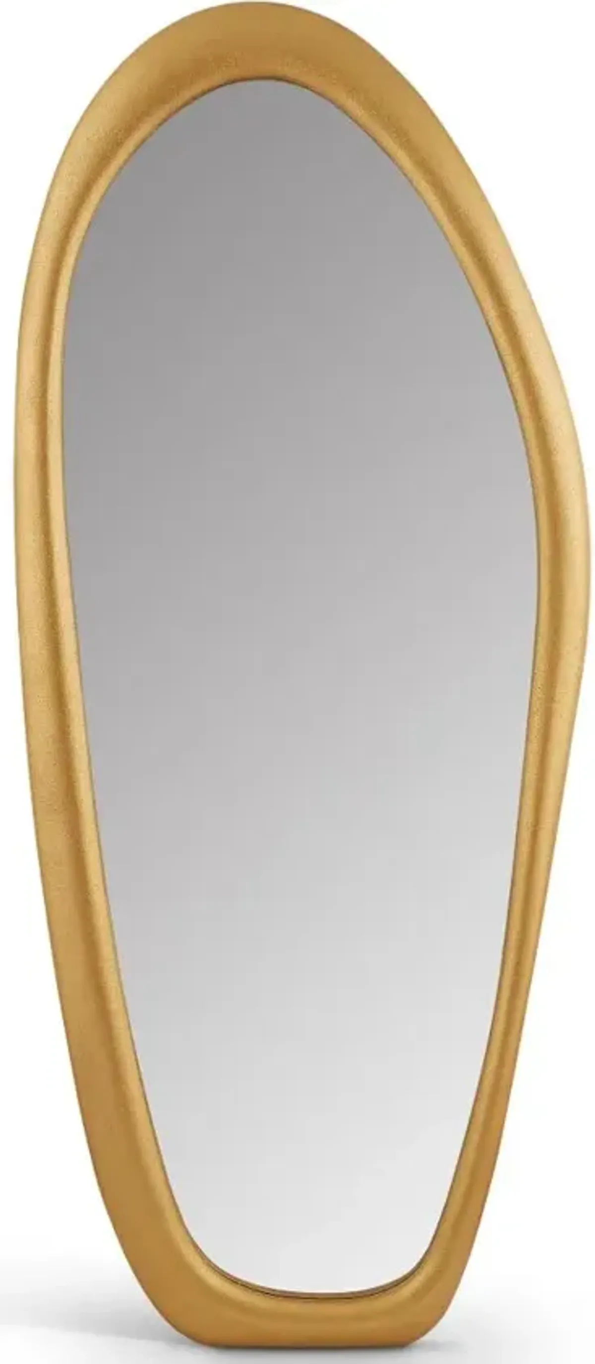 Holland Brass Polyresin Frame Floor Mirror