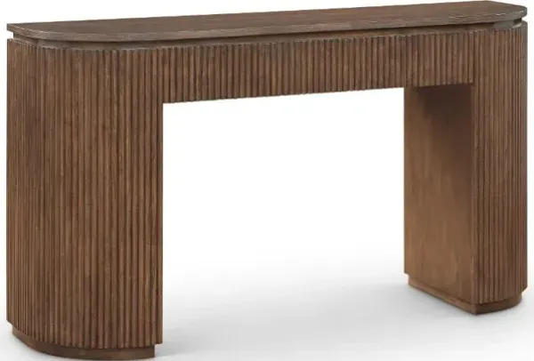 Astrid Walnut Fluted Console Table