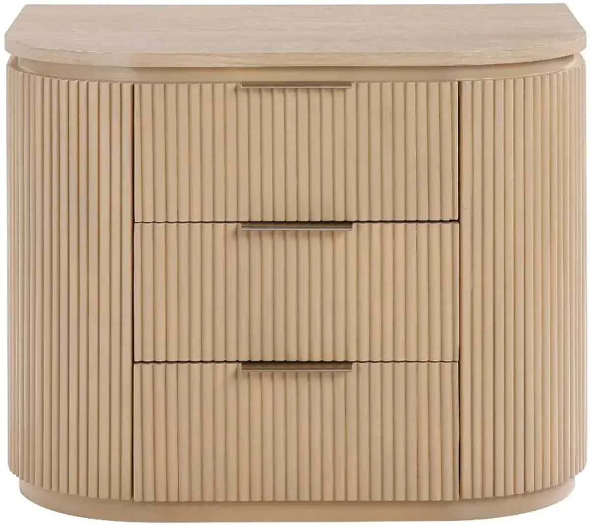 Astrid Natural Oak Fluted Nightstand