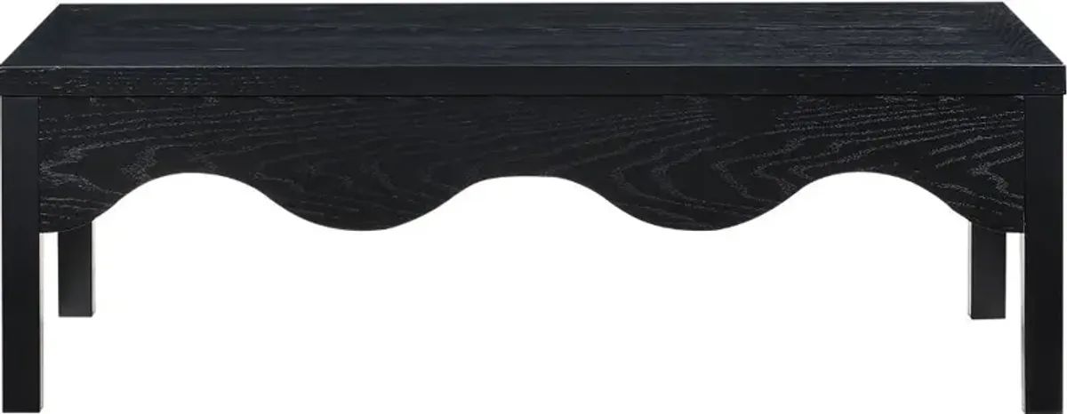 Fiora Black Scalloped Coffee Table