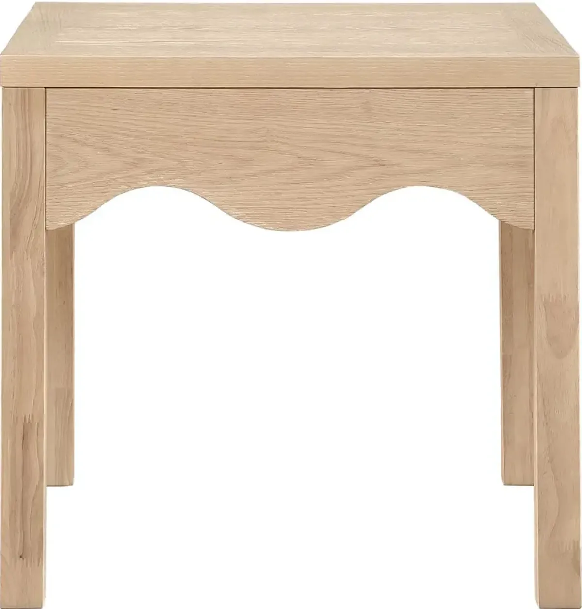 Fiora Natural Scalloped End Table