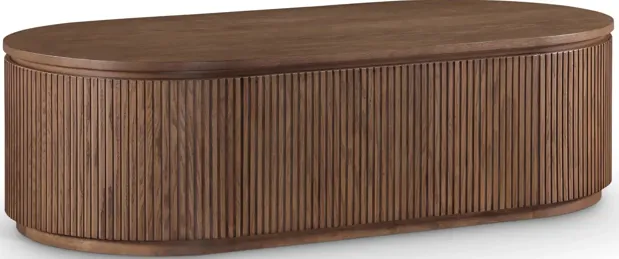 Moana Brown Solid Wood Storage Coffee Table