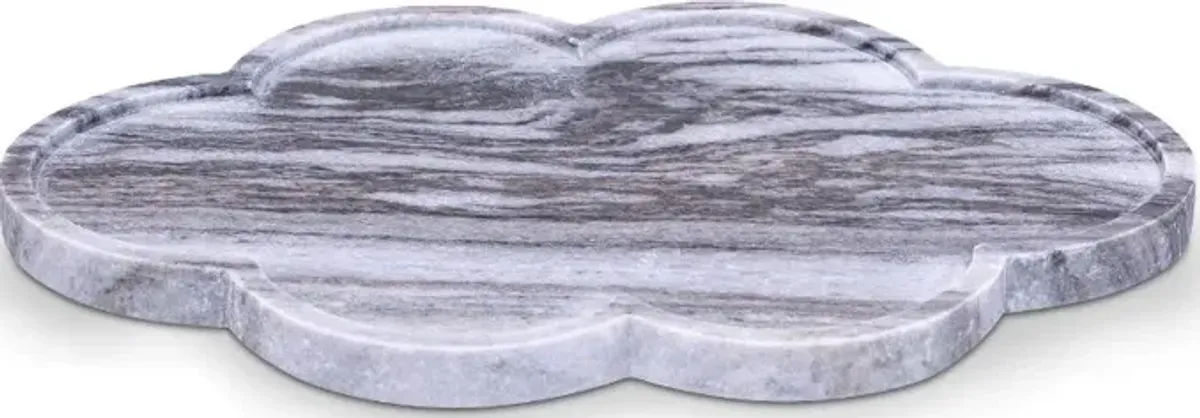 Rimini Panda Clover Shaped Marble Tray