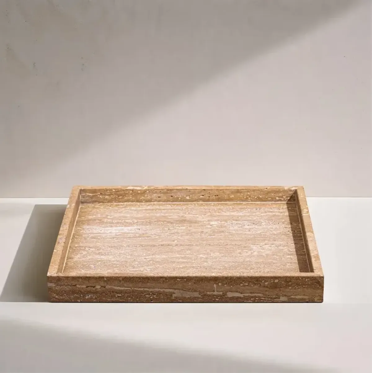 Barletta Natural Travertine Square Tray