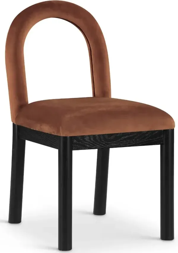 Conrad Brown Velvet Upholstered Dining Chair