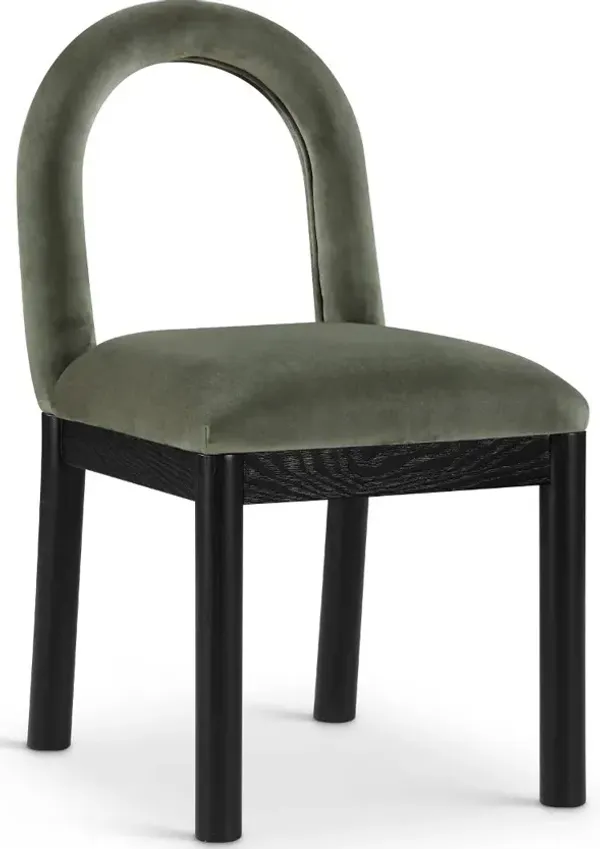 Conrad Green Velvet Upholstered Dining Chair