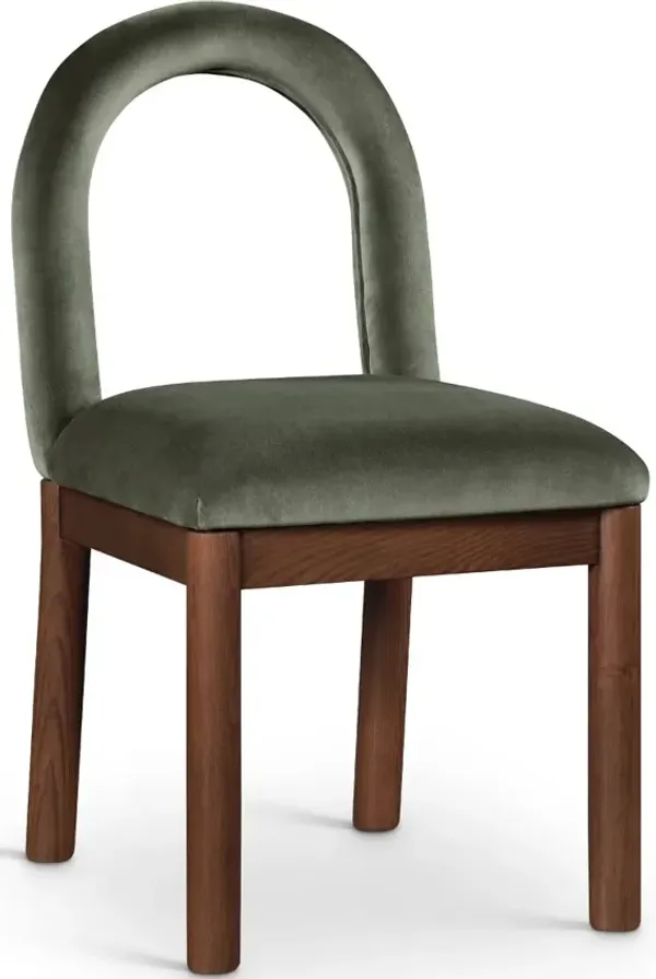 Conrad Green Velvet Upholstered Dining Chair