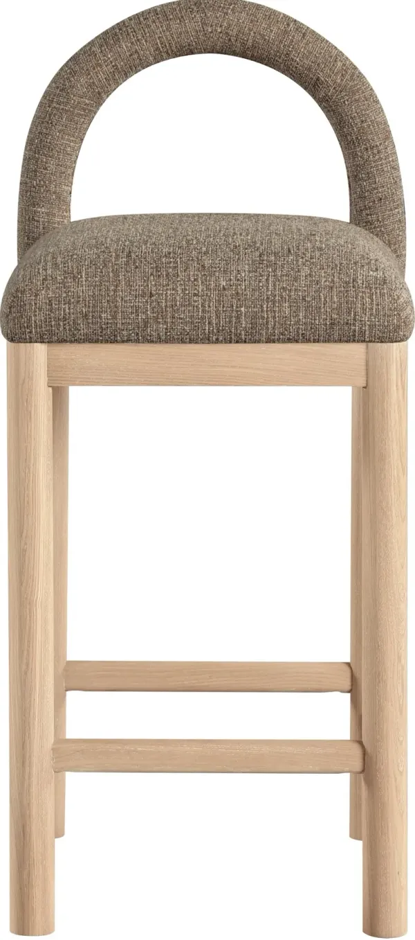 Conrad Brown Upholstered Counter Stool