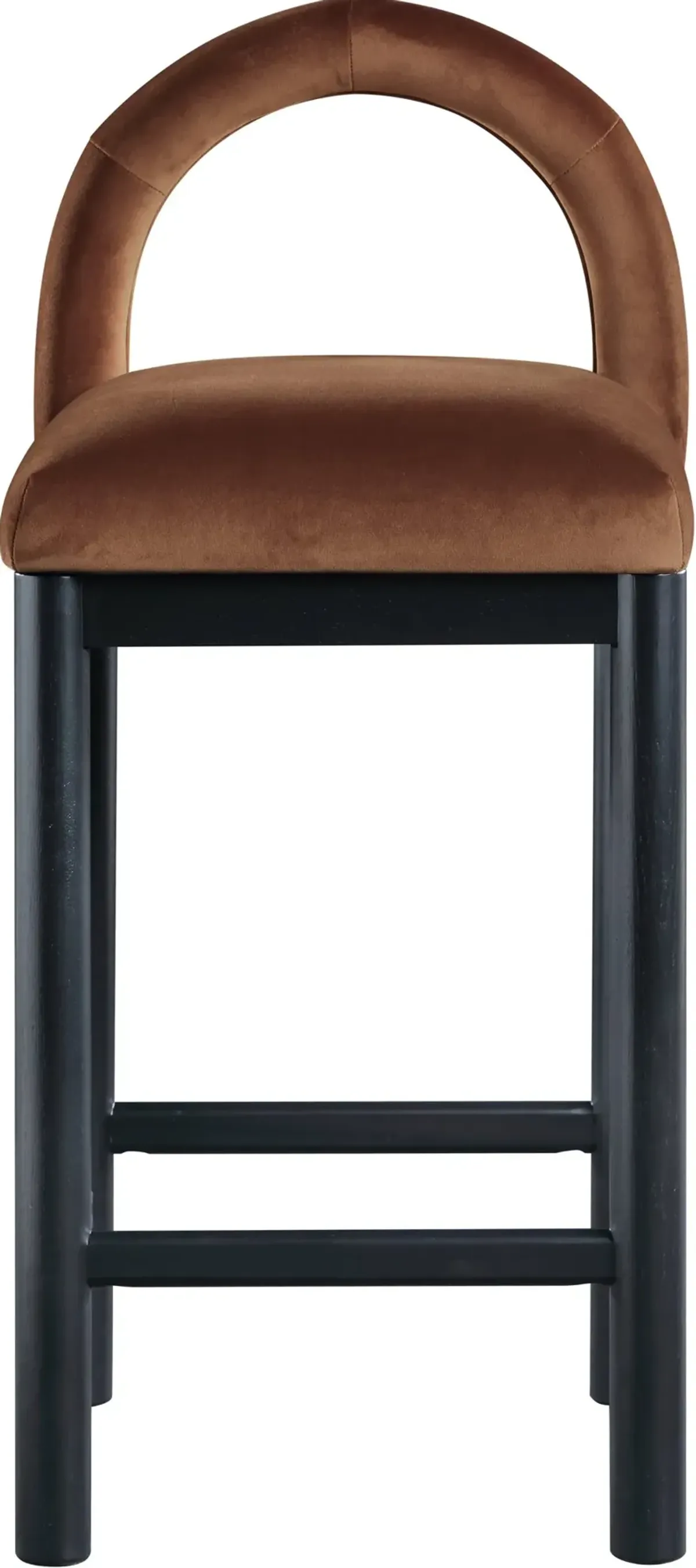 Conrad Brown Velvet Upholstered Counter Stool
